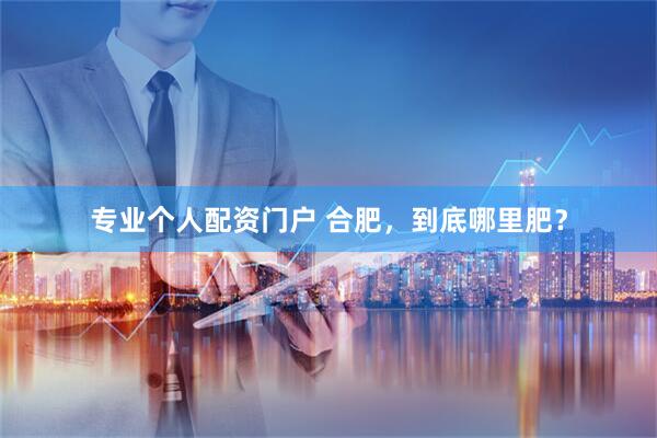 专业个人配资门户 合肥，到底哪里肥？